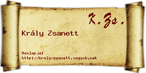 Krály Zsanett névjegykártya